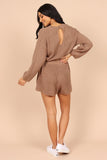 Sloane Sweater Romper Mocha