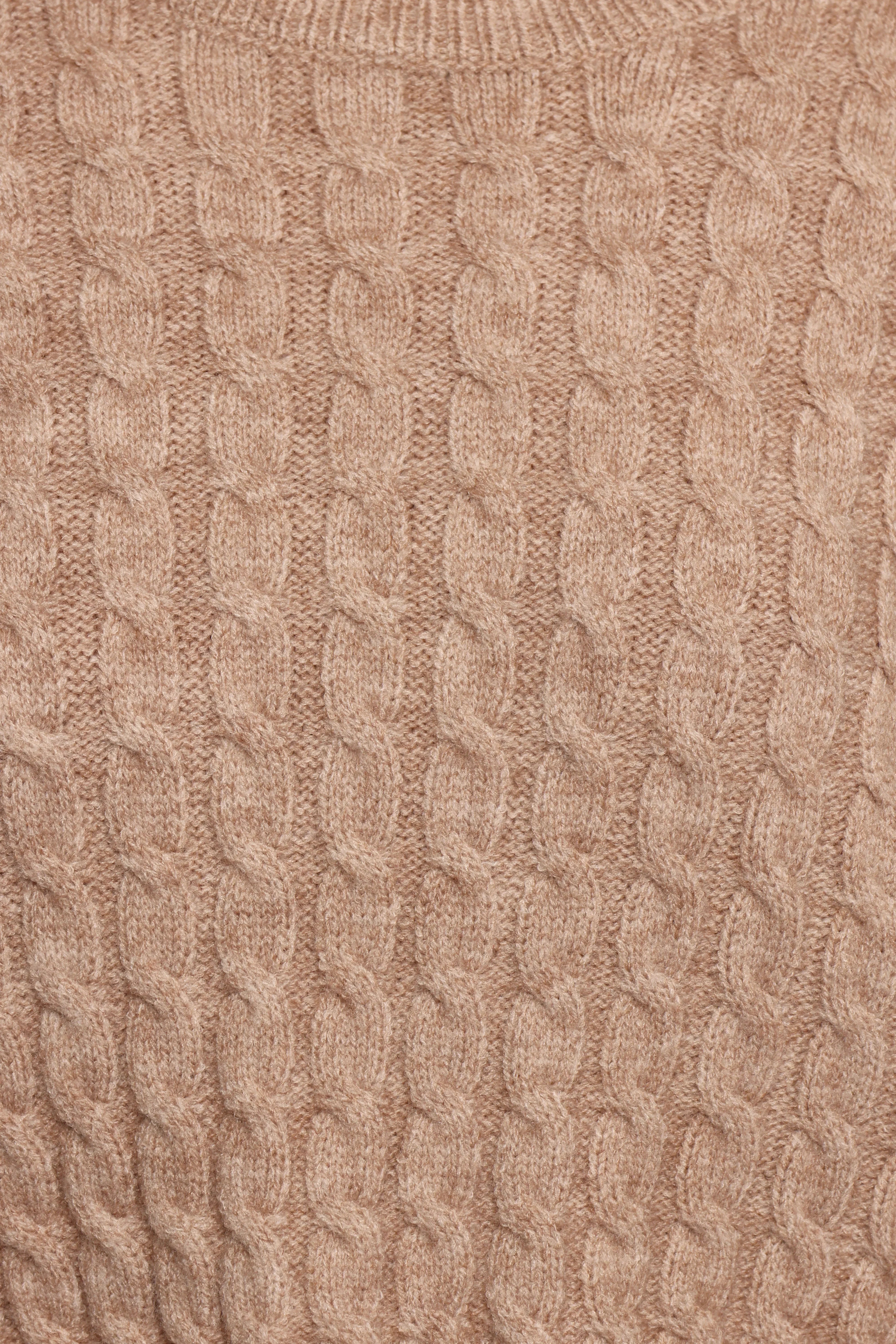 Reid Cable Knit Skirt Set Taupe