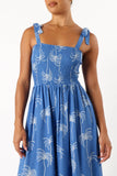 Ginelle Jumpsuit Blue Palm Print