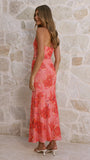 Zelda Maxi Dress Orange Floral