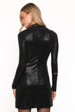 Taylor Metallic Mini Dress Black