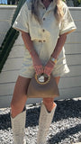 Olivia Shirt and Shorts Set Sand
