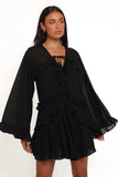 Magnolia Long Sleeve Mini Dress Black