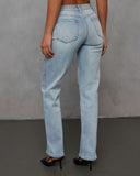Clean Slate Super Stretch High Rise Straight Leg Jeans