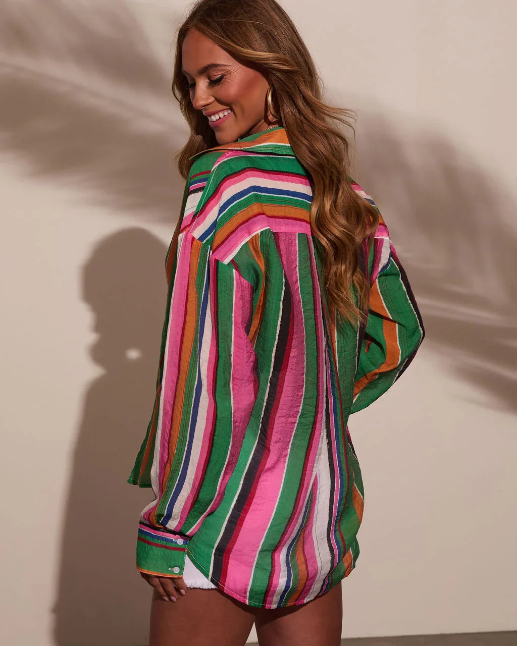 Eternal Sunshine Striped Button Down Top
