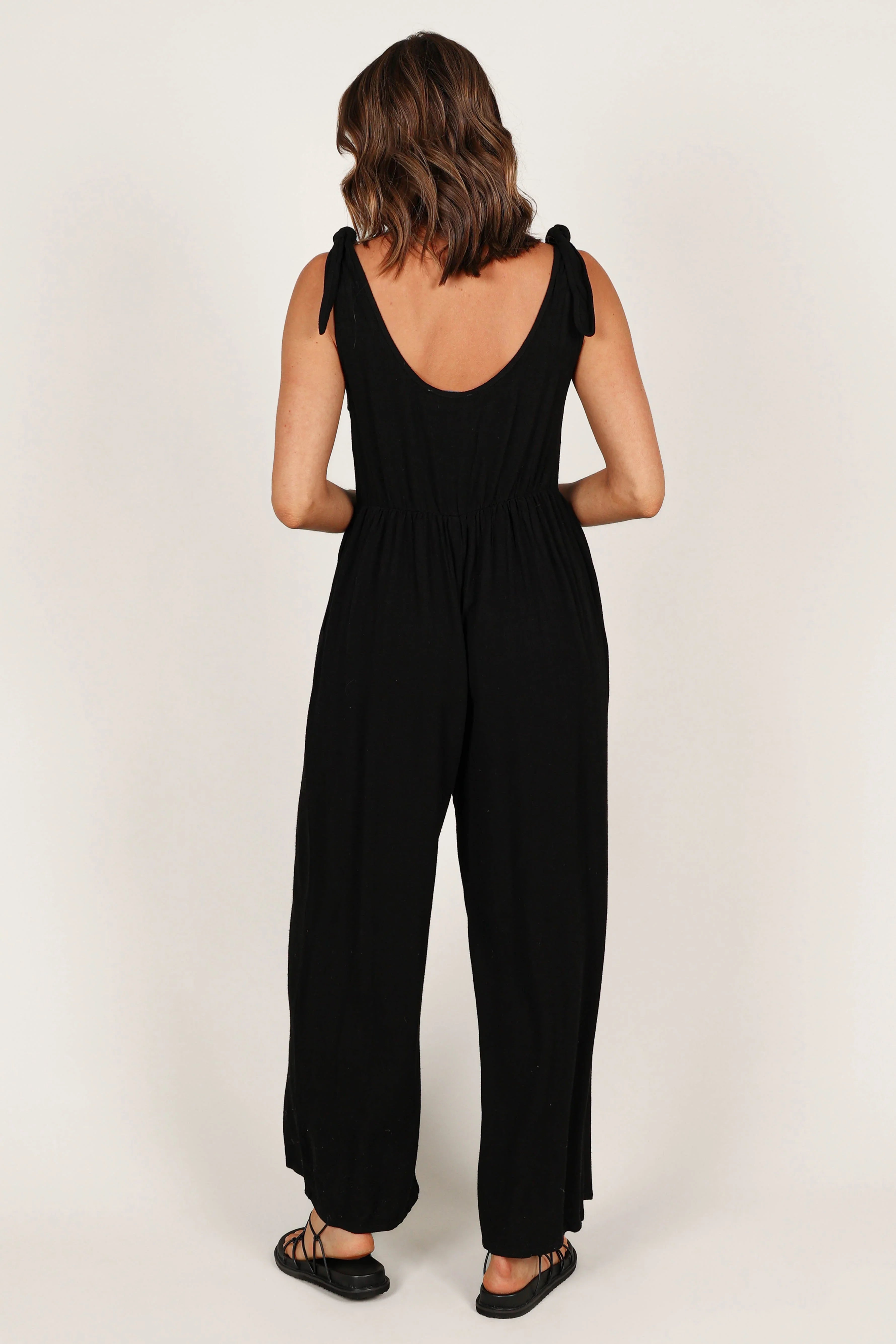 Ayla Linen Jumpsuit Black