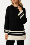 Lowell Top Black Off White