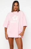 Own Your Glow Oversized Tee Pink