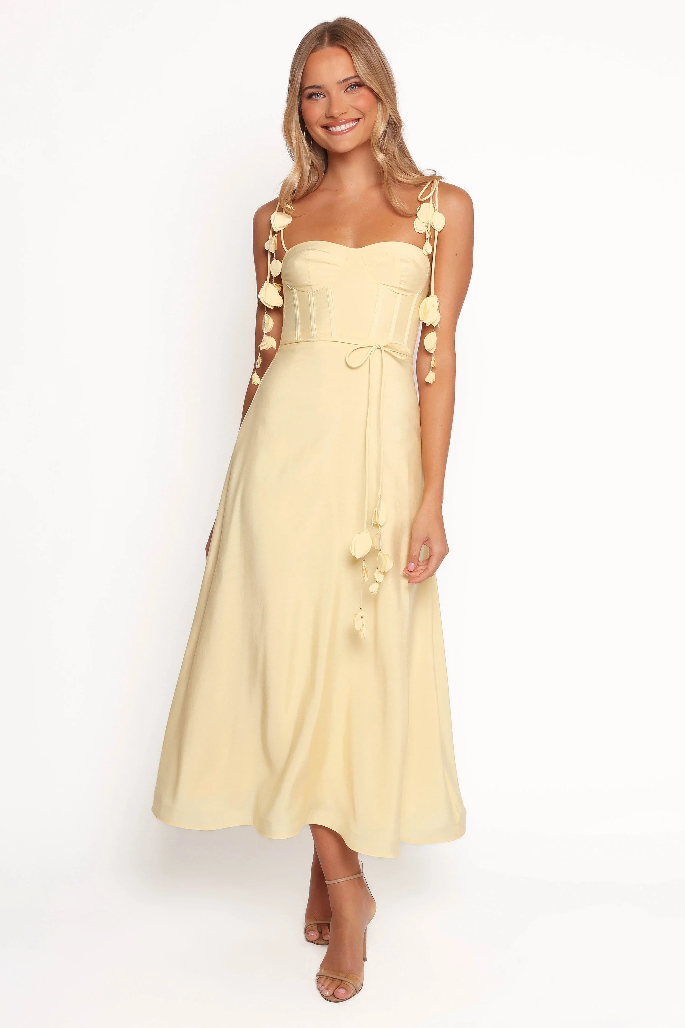 Della Midi Dress Yellow