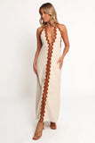 Quinley Maxi Dress Brown Cream