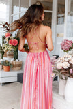 Madam Midi Dress Pink Stripe