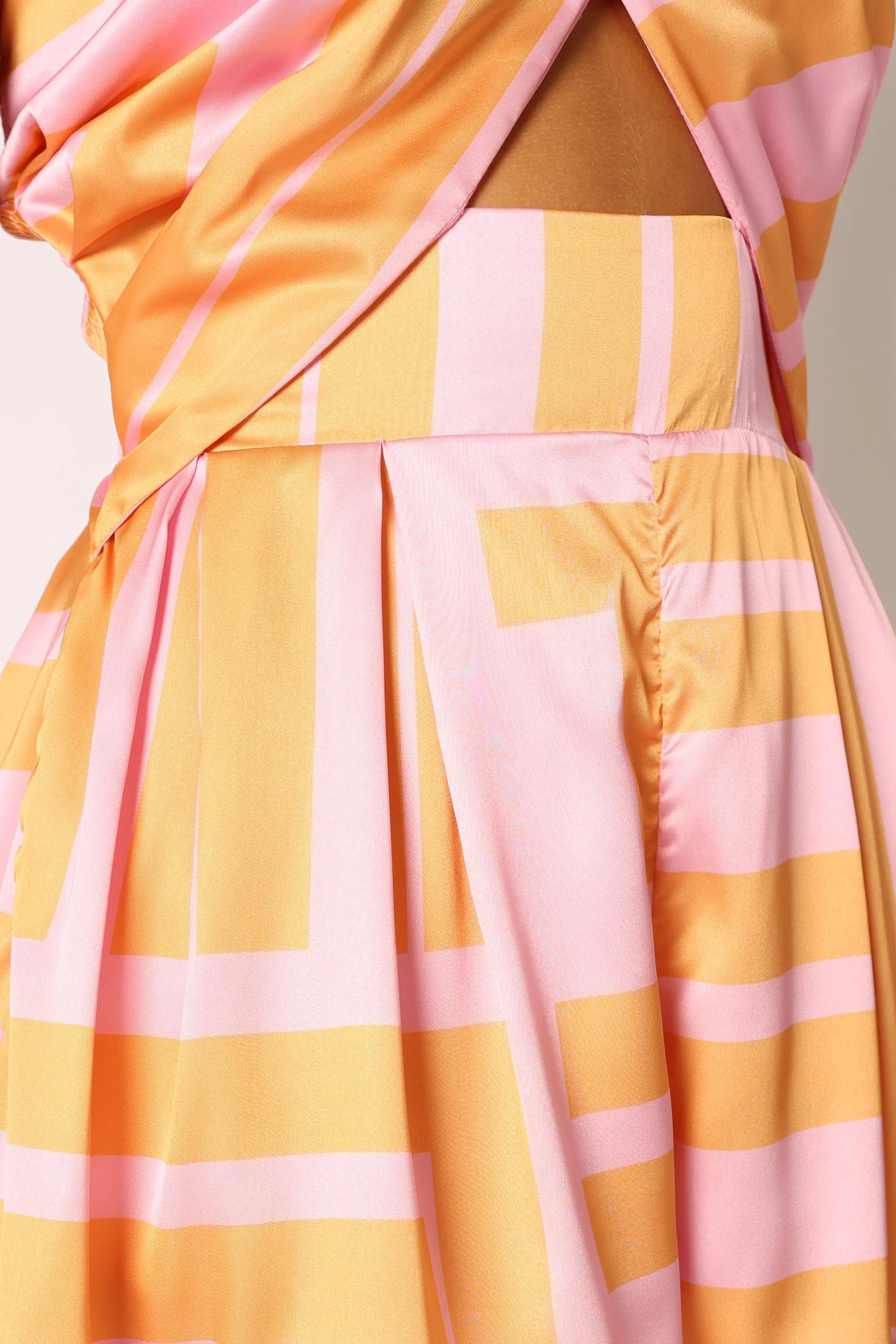 Primrose Halter Romper Pink Orange