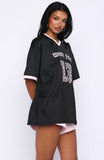 Boss Babe Vibes Oversized Jersey Black