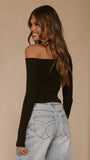 Romy Long Sleeve Top Black