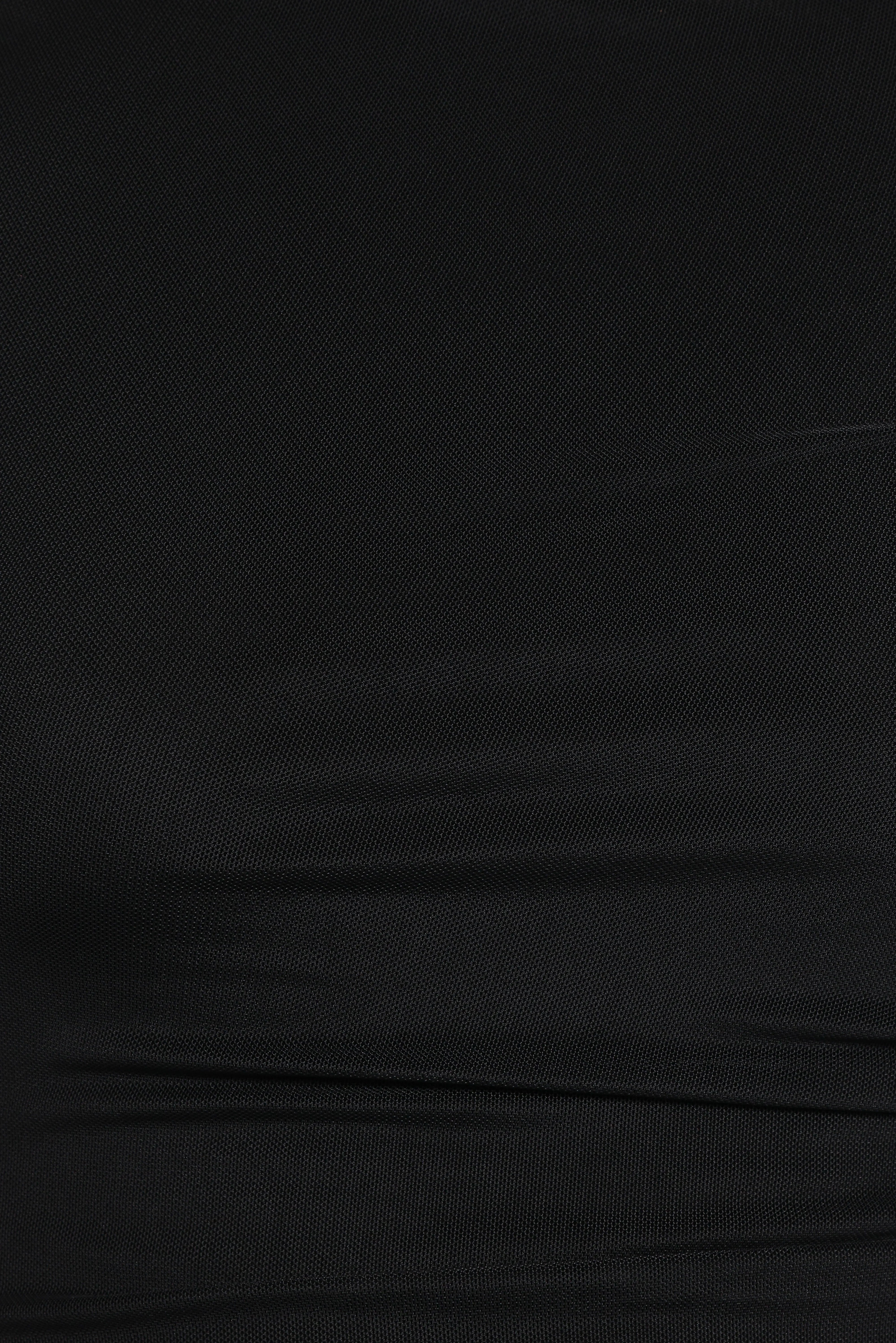 Aine Mesh Sleeve Bodysuit Black