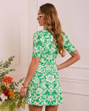 Soft Petals Floral Paisley Knit Mini Dress