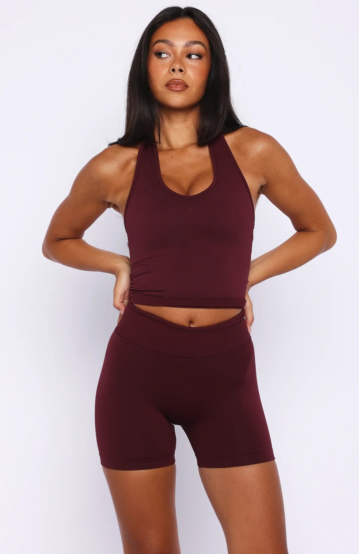Grit Seamless Active Tank Merlot