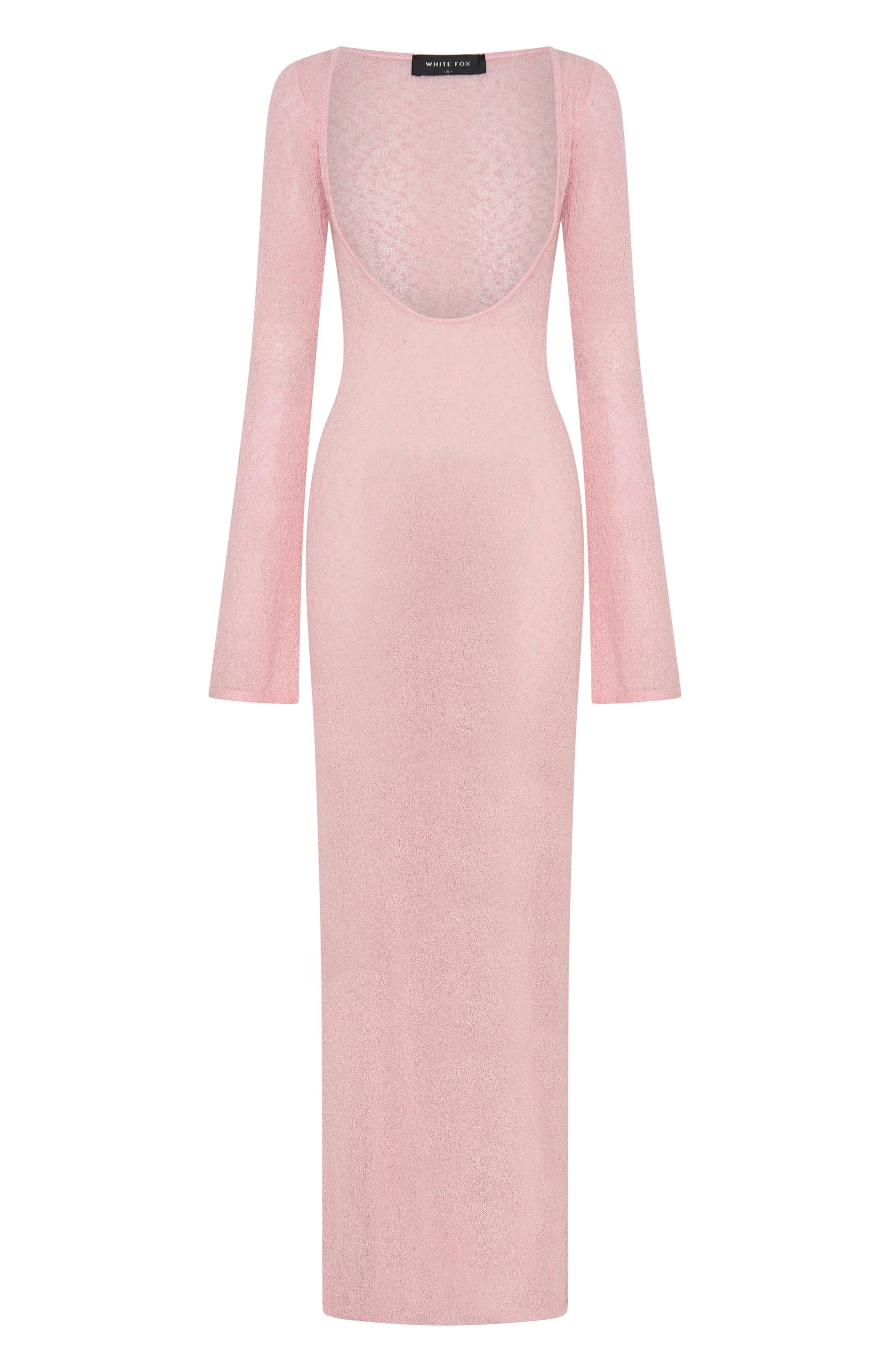 Malta Mermaids Long Sleeve Maxi Dress Blush Pink