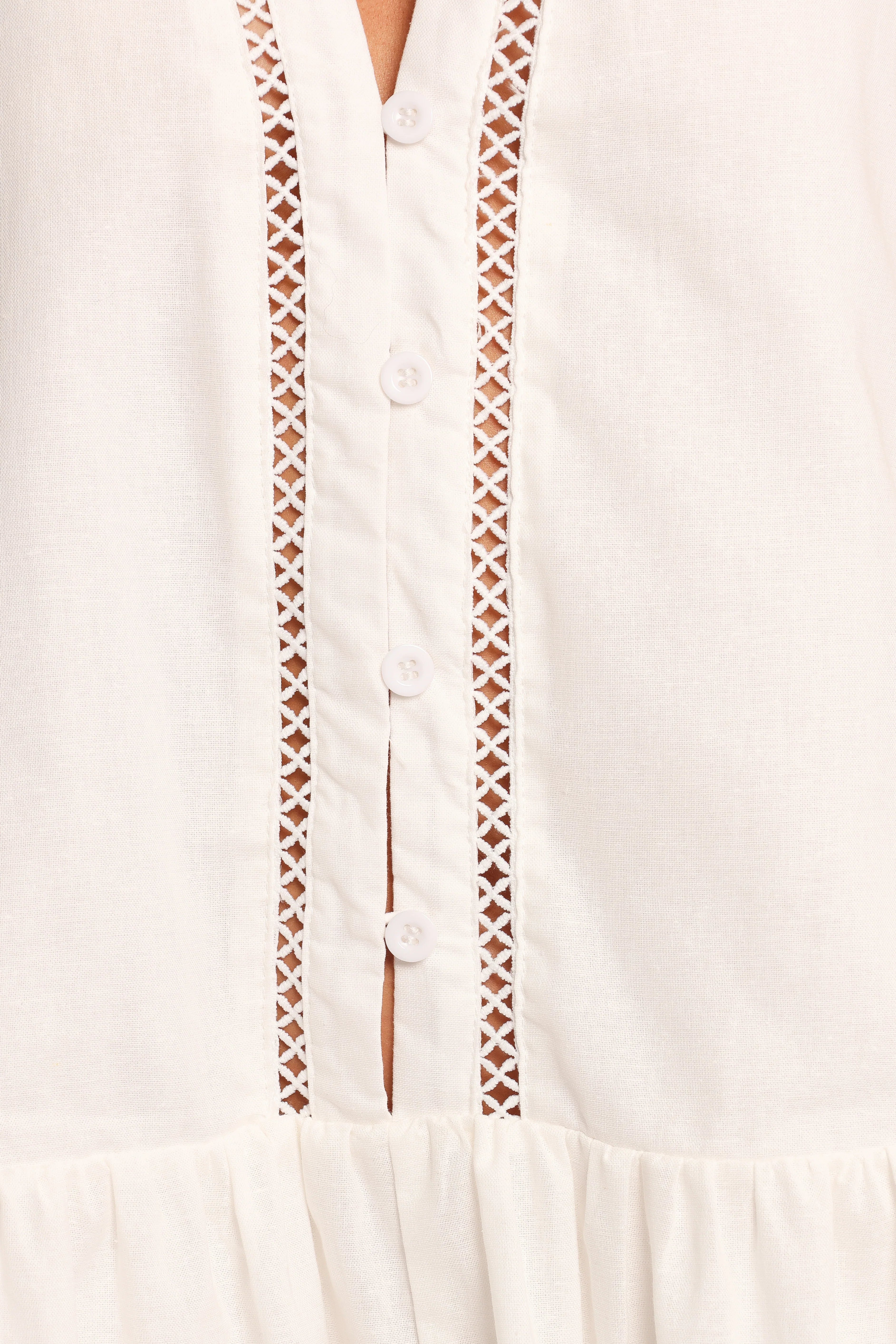 Hart Long Sleeve Mini Dress White