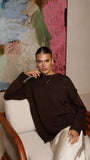 Delvine Knit Jumper Chocolate