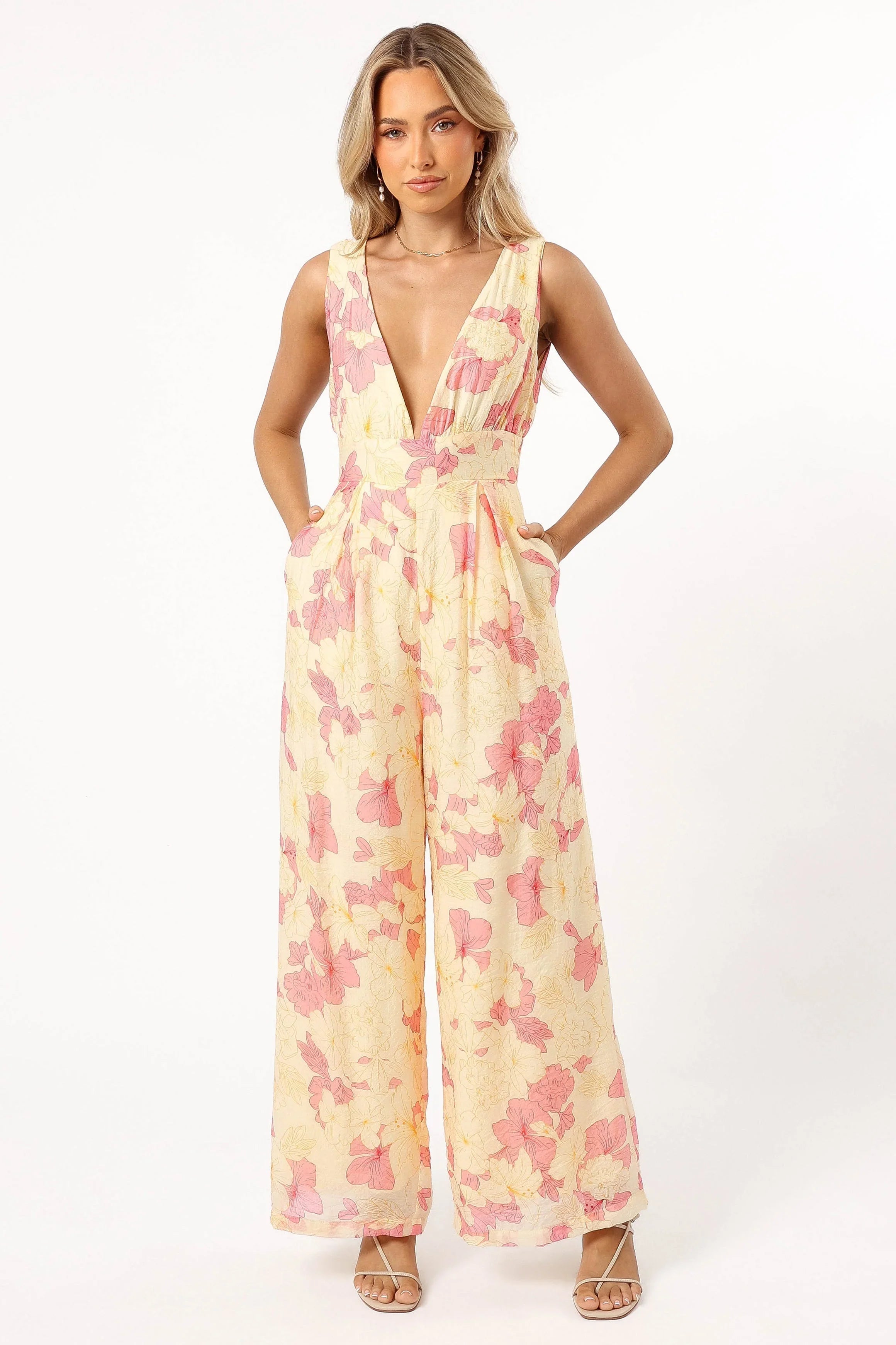 Halle Jumpsuit Yellow Pink