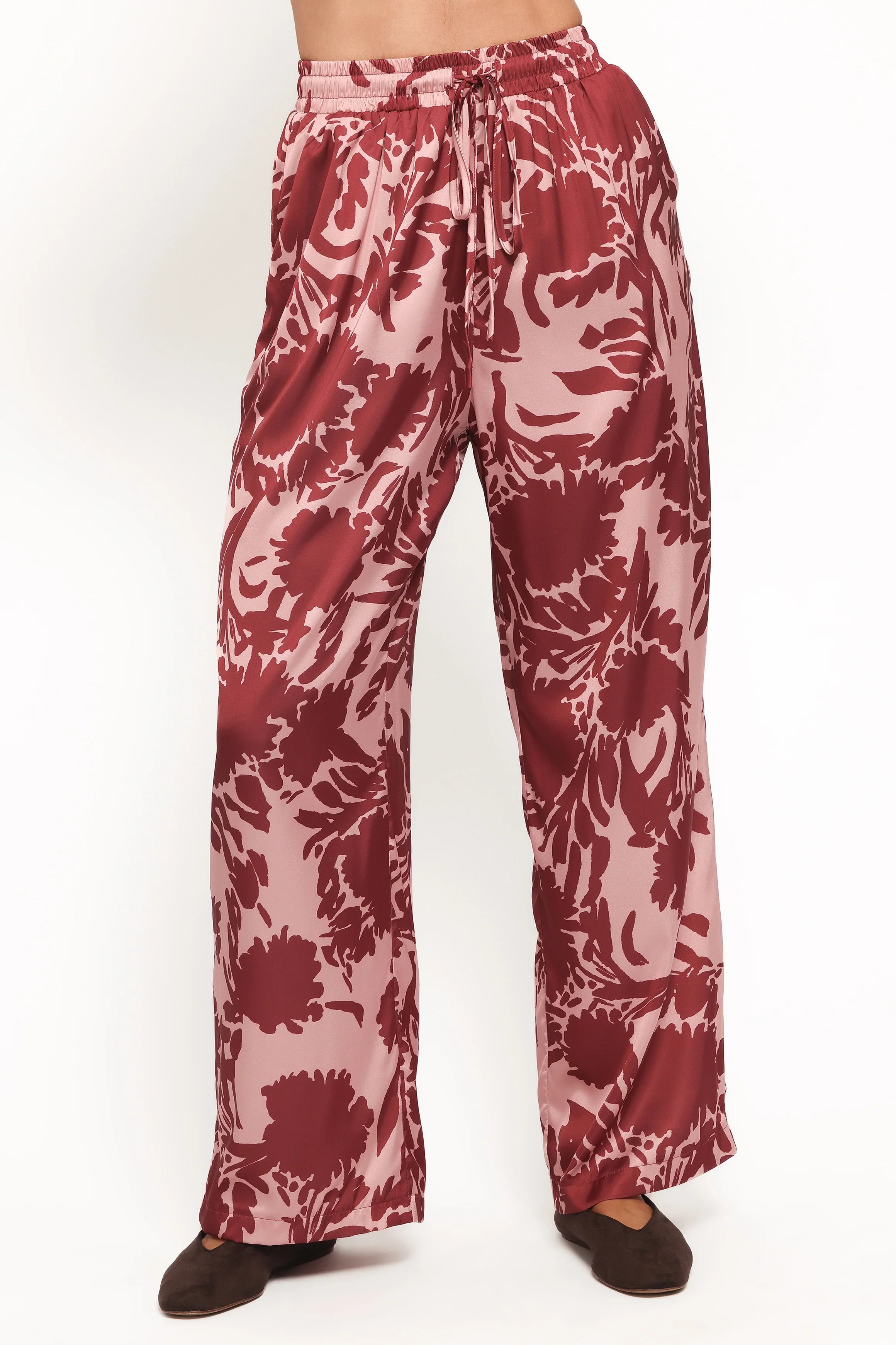 Elysia Pants Pink Burgundy