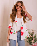 Elegant Rise Floral Print Blazer