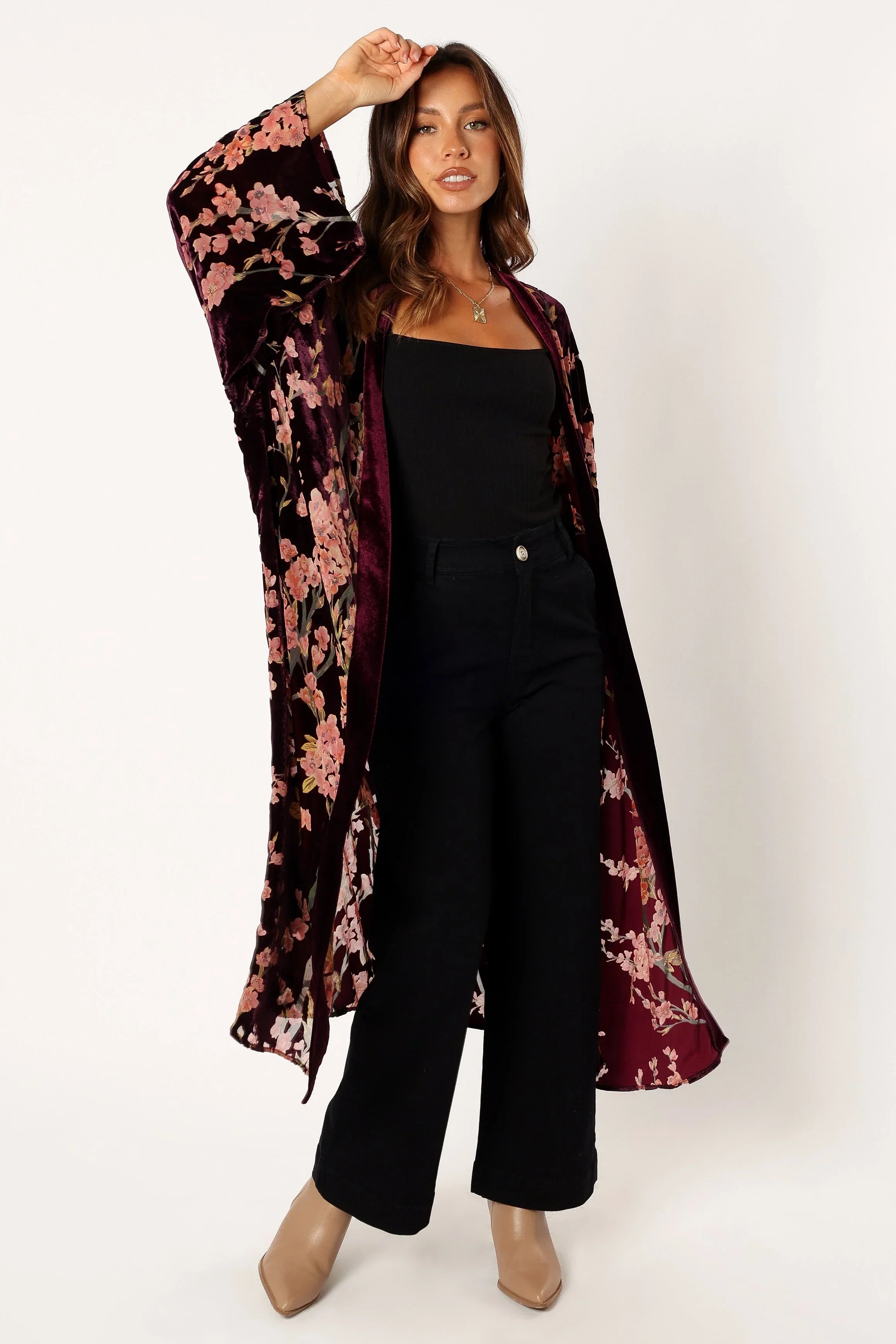 Lennon Velvet Duster Floral
