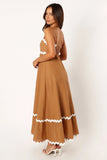 Yana Maxi Dress Tan White