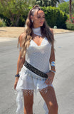 Lets Roll Mini Dress Off White