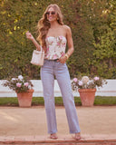 Fiora Floral Corset Peplum Top