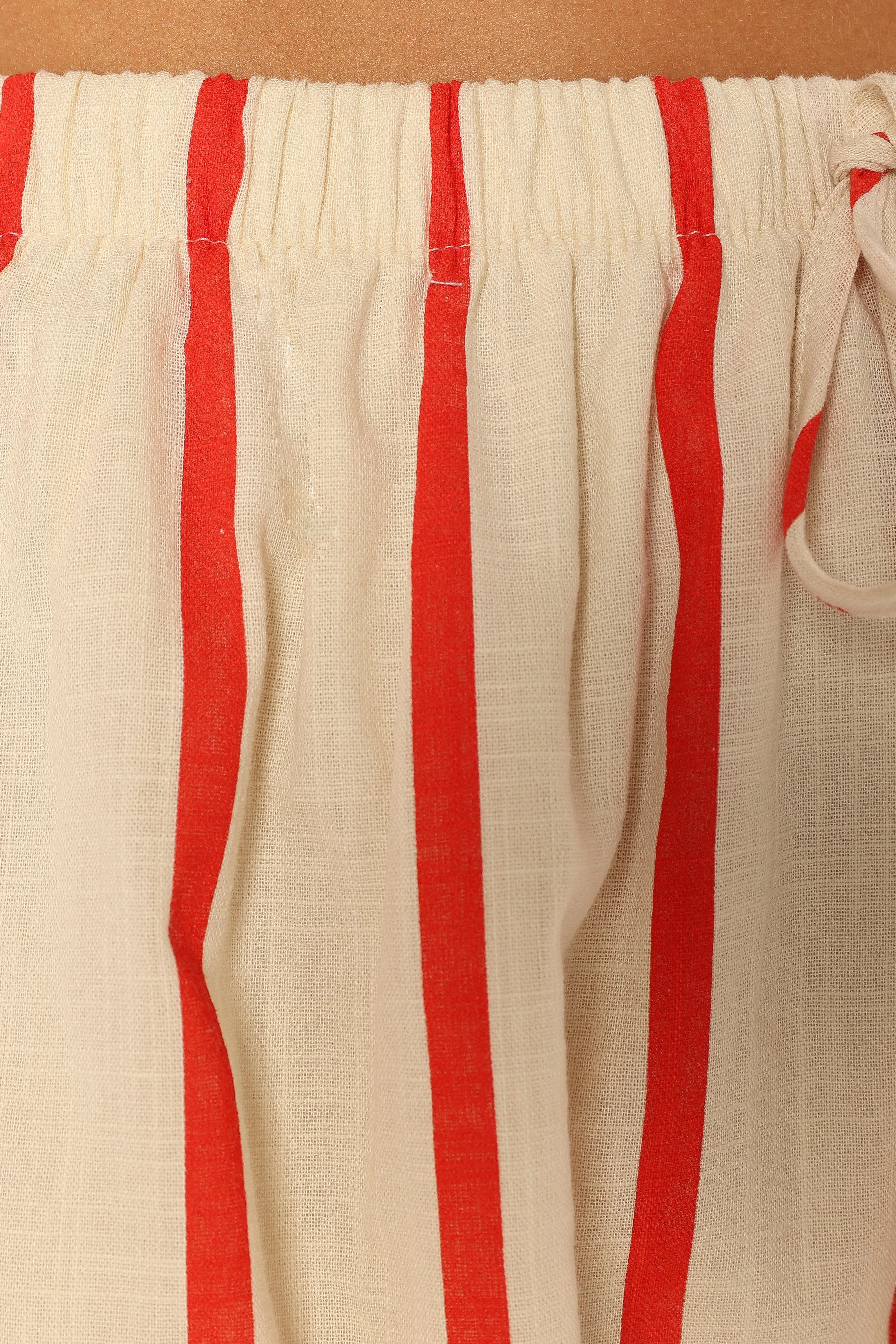 Myles Short Set Red Stripe