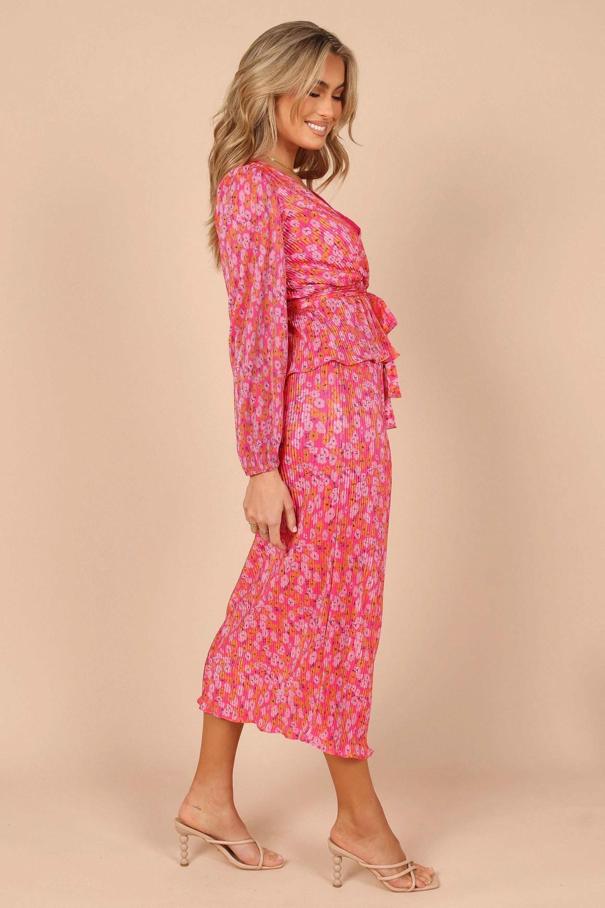 Minelli Pleat Top Hot Pink