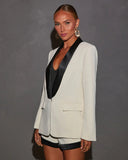 Collette Crepe Colorblock Blazer