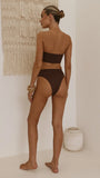 Tera Bandeau Crop Chocolate