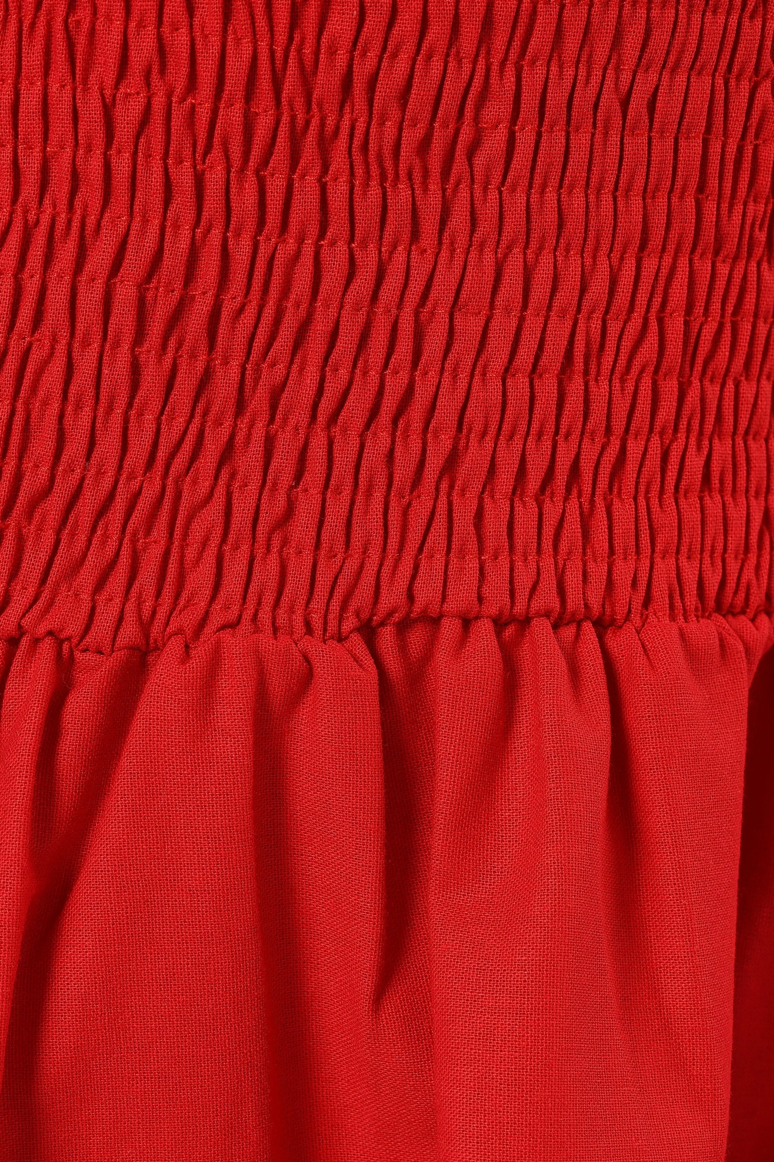 Allison One Shoulder Mini Dress Red