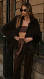 Chantelle Fur Jacket Chocolate