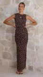 Leighton Top Chocolate White Polka Dot