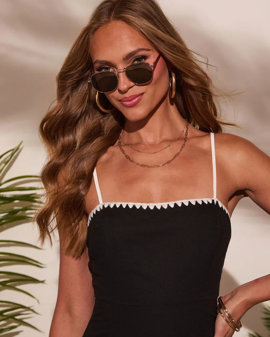 Cailene Contrast Trim Mini Dress