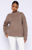 Apres Ski With Me Knit Sweater Taupe