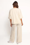Ash Knitted Pants White
