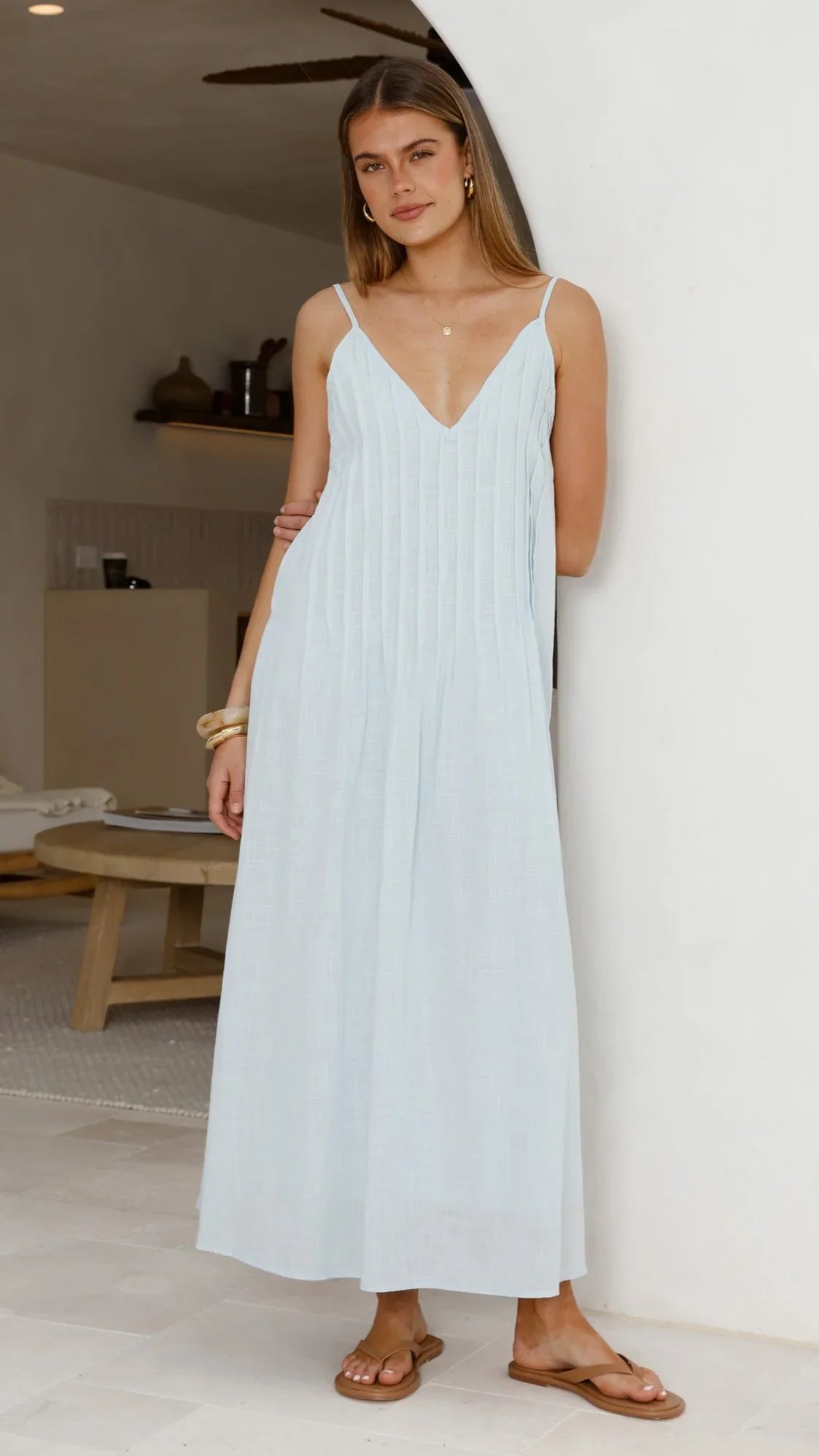 Aspen Maxi Dress Baby Blue