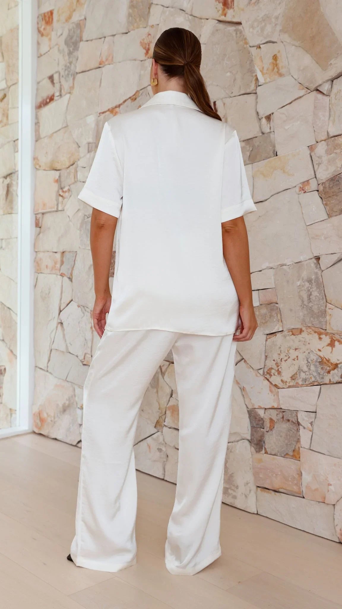Imogen Button Pants Cream