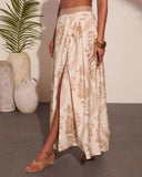 Riviera Glow Tropical Print Maxi Skirt