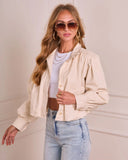 Cool Mornings Bubble Hem Bomber Jacket
