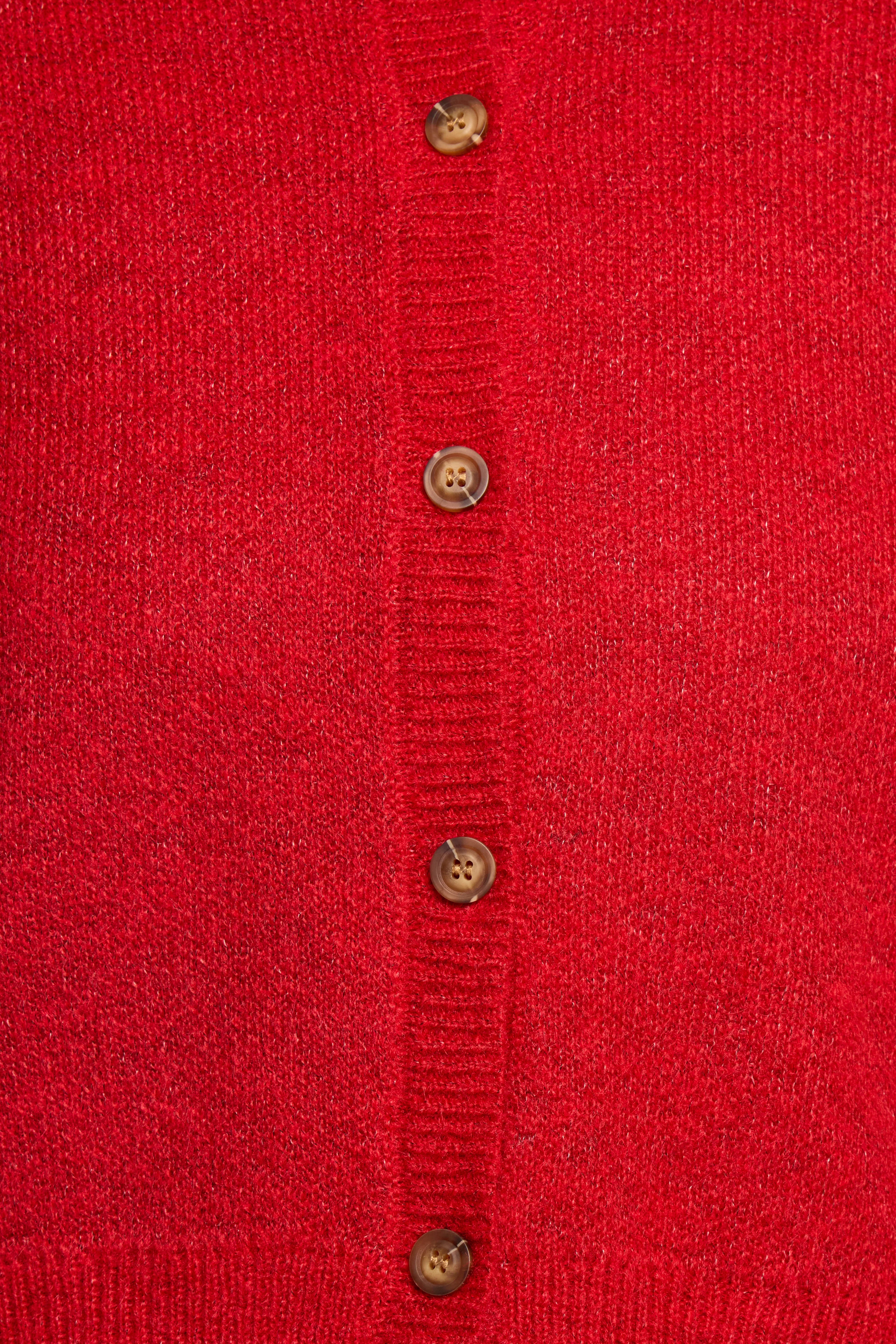 Naya Collar Cardigan Red