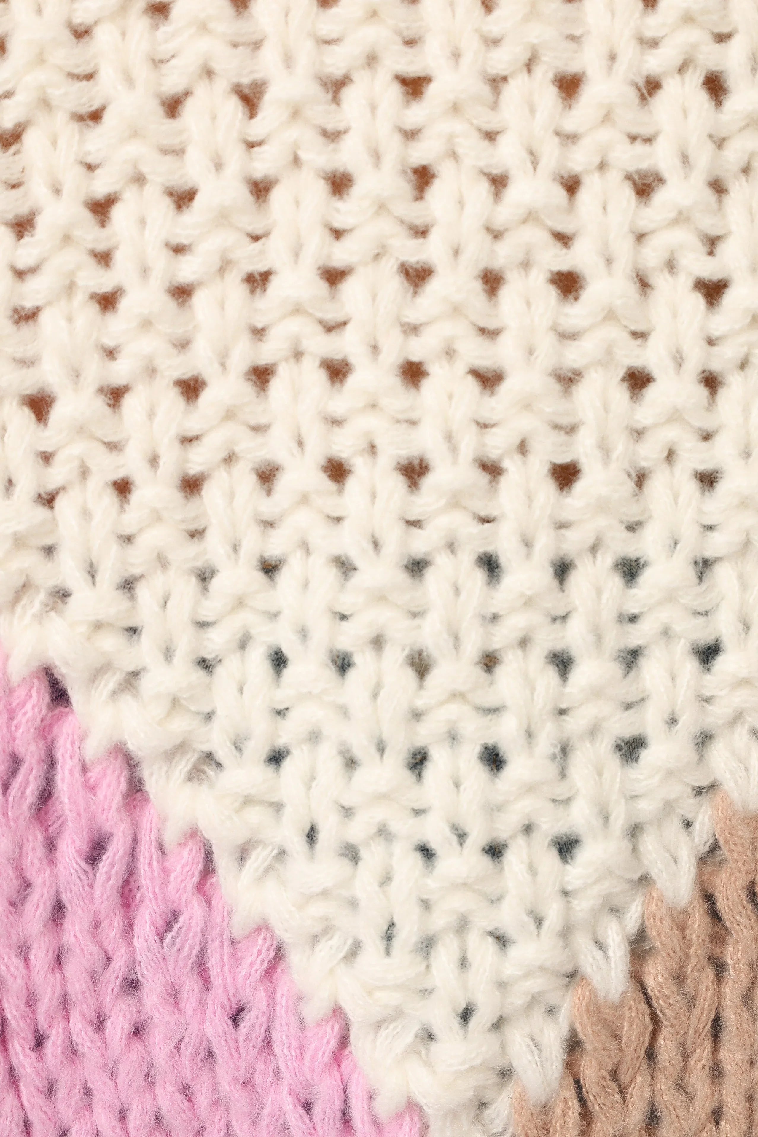 Koda Pattern Knit Sweater Pink Multi