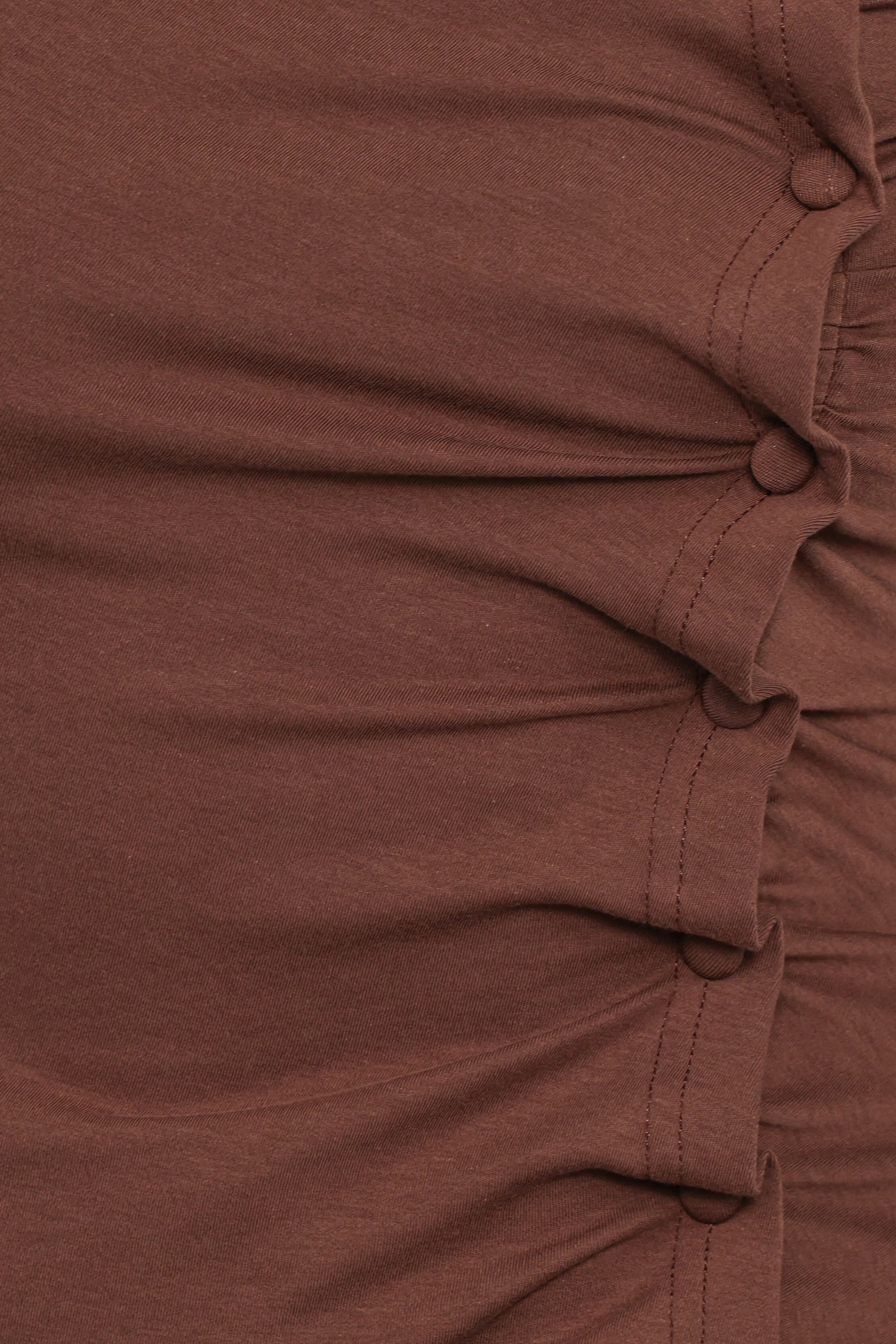 Ethel Asymmetrical Knit Top Chocolate