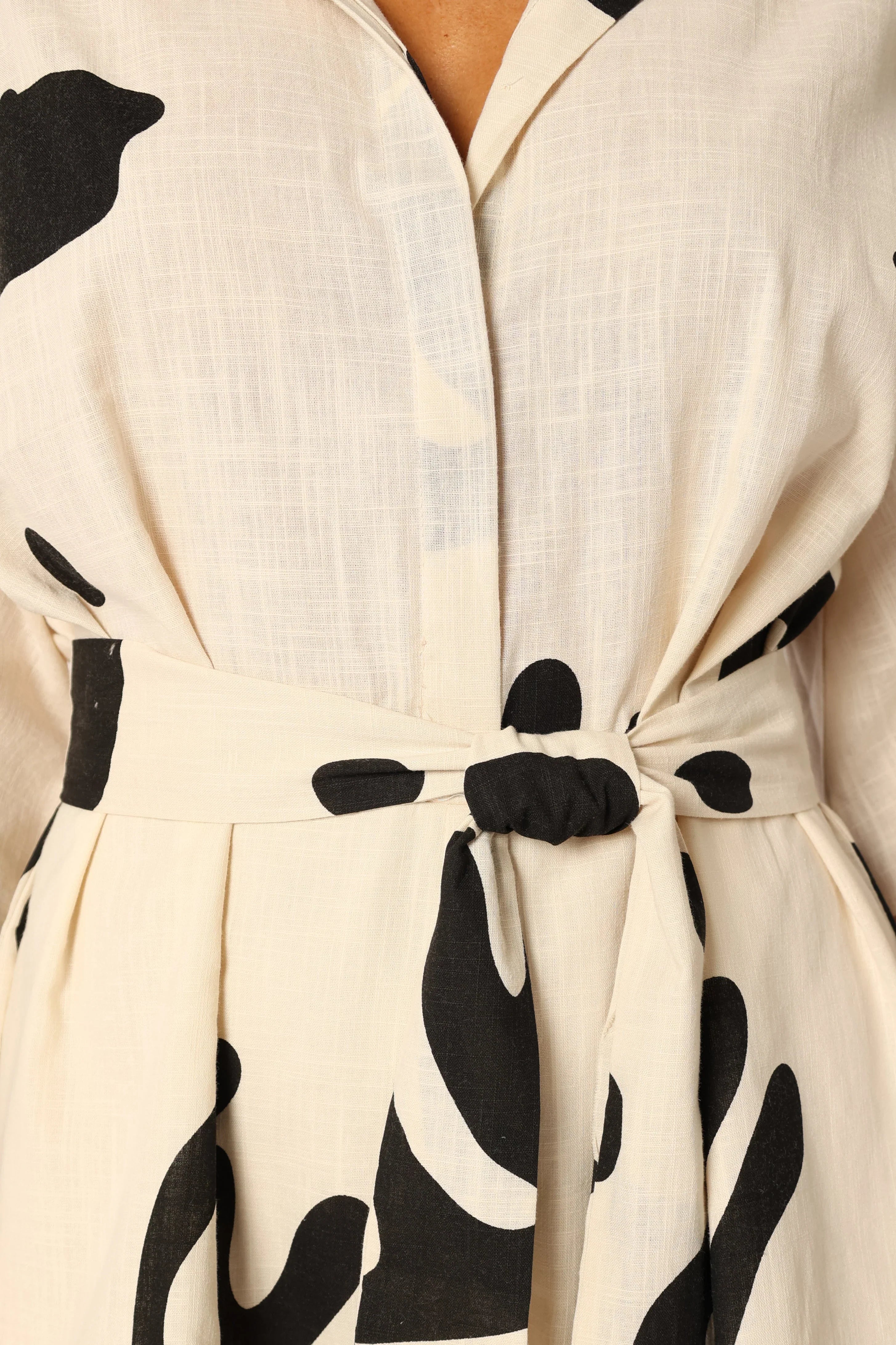 Kellie Romper Beige Black