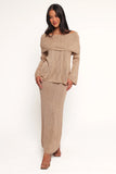 Indya Off Shoulder Top Mocha